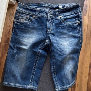 Miss Me Dark Blue Denim Shorts